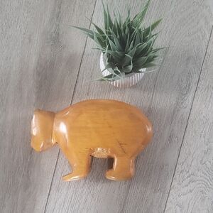 Handcrafted Wooden Bear Figurine